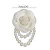 Luxury Brooches for Woman Scarves Buckle Pin Cloth Art Fabric Flower Pearl Brooch Fashion Clothing Jewelry Accessories