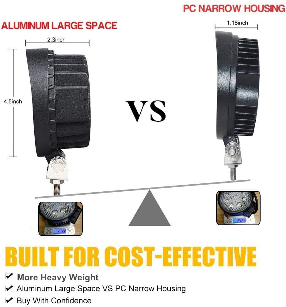 LED Work Light, 42 W, Small, LED Work Light, White, Wide Angle Type, Fog