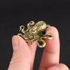 Miniatures Desk Ornament Accessories Creative Table Tea Pets Craft Brass Octopus Home Decoration Antique Copper Animal Figurines