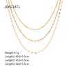 Uworld Gioielli Semplici Placcato Oro 18K Collana a Strati Catena Piatta Serpente Collana a Corda Serpente in Acciaio Inossidabile Regalo