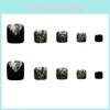 Stylish Black Gold Glitter Toe Nail Decals For Ladies Wearable Removal Carry Cross-border