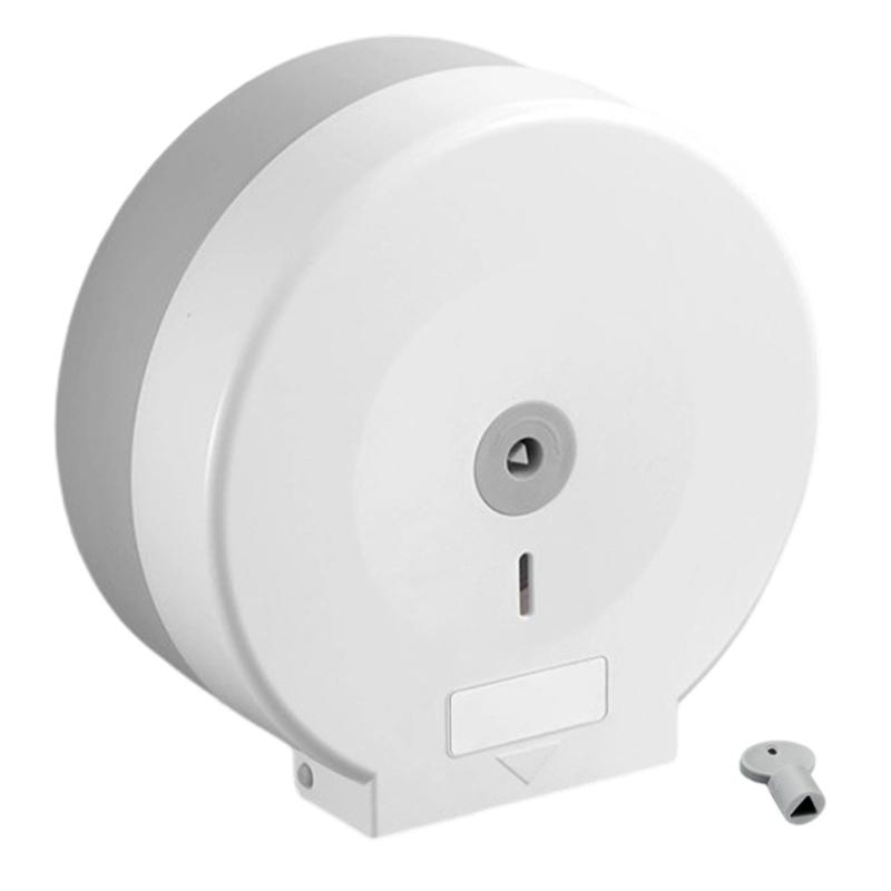 

Wall Mounted Toilet Paper Dispenser Large Roll Capacity Dust Protective Cover Easy Install Commercial Bathroom Essential белый