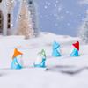 30Pcs Mini Christmas Hat Gnome Figurine Tiny Faceless Dwarf Resin Statue Miniature Colorful Hat Elf Ornament Fairy Garden Decoration