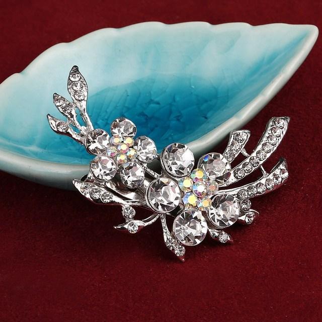 Hesiod Delicate Crystal Stone Rhinestone Pin Brooch Banquet Jewelry Simulated Pearl Goldfish Brooches Pins Wedding Occasion Party Event Wedding
