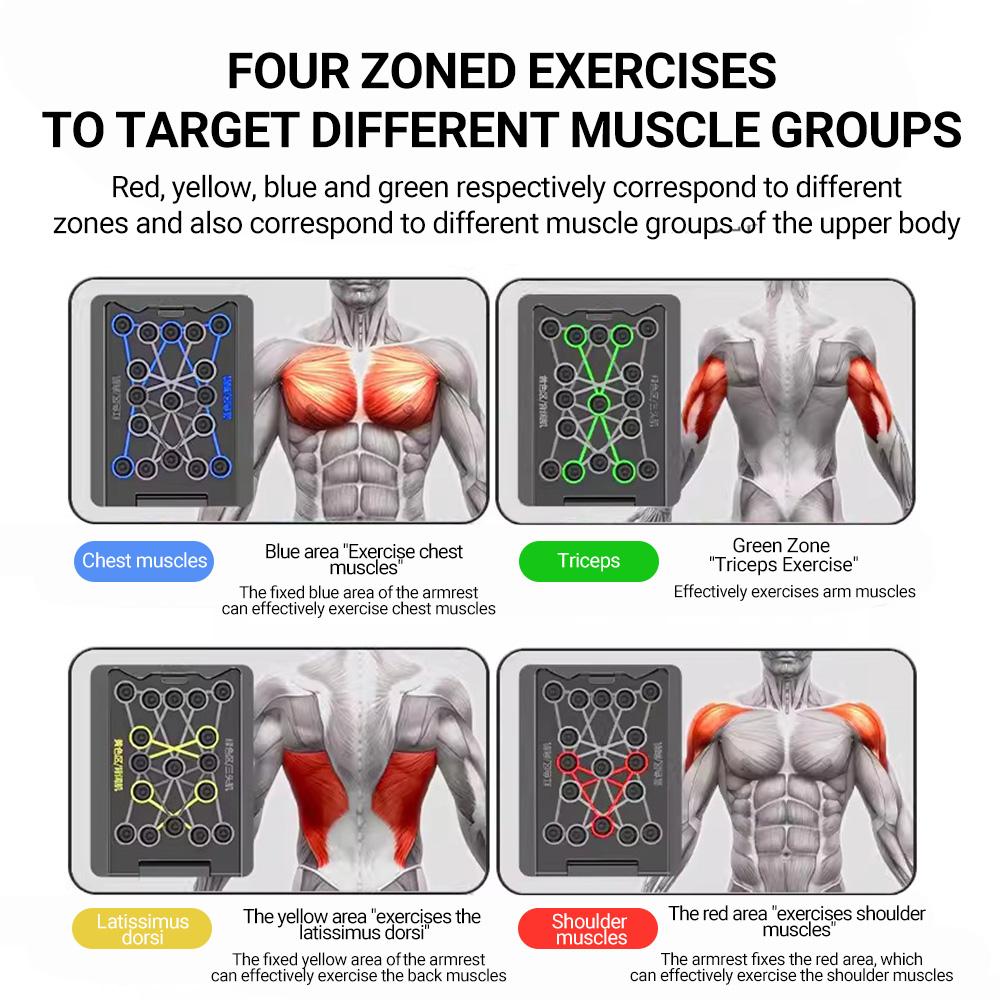 Push Up Board Echipament de gimnastică Portable Multifuncțional Pliabil Rafinare Abs Pectoral Exercițiu acasă Sport Plank Set de fitness