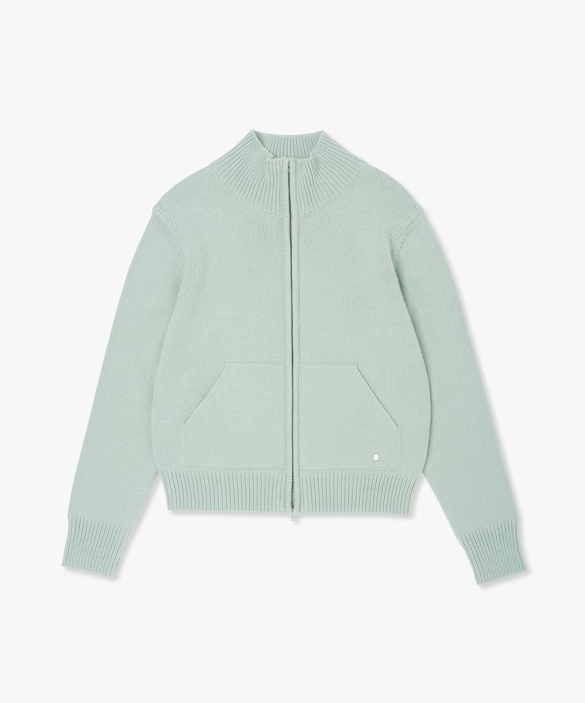 Plack Woman High-Neck Zip-Up Knit_4 Colors