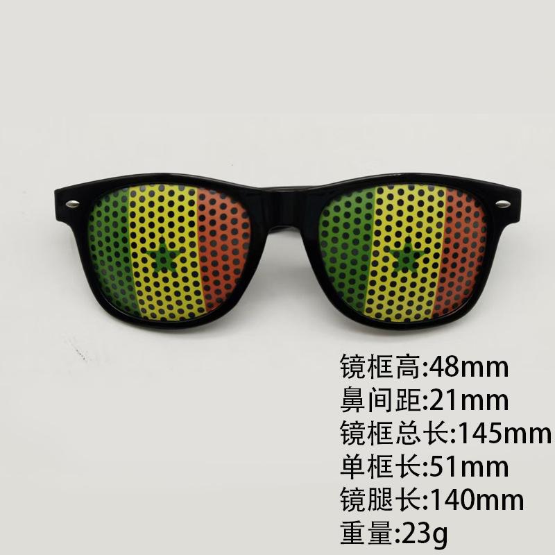 World Cup sunglasses football flag pinhole sticker 2140 printed logo independence day printed rice nail sunglasses