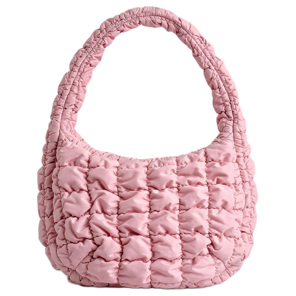 COS Quilted Checkered Cloud Bag Mini Women Shoulder Bag Pink 0973537091 Pink