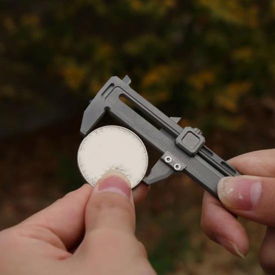 Mini Vernier Caliper Ruler with Precision Measurements Metal EDC Wrench Bottle Opener Outdoor Keychain Tool