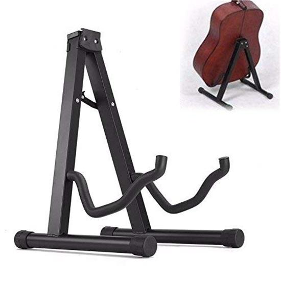 39.11 Cm Metal Electric, Bass, Acoustic Guitar Folding Stand Home, Office Decor, Music Room, Perfect for Stage, Studio