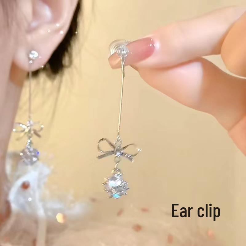 "Mondlicht Sterne" Lange Quasten Stern Ohrringe - Beinhaltet Optionen für nicht-gestochene Ohren