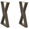 VidaXL Dining Table Legs 2 Pieces Natural Steel 50 X (72-73,3) Cm Steel 4012719