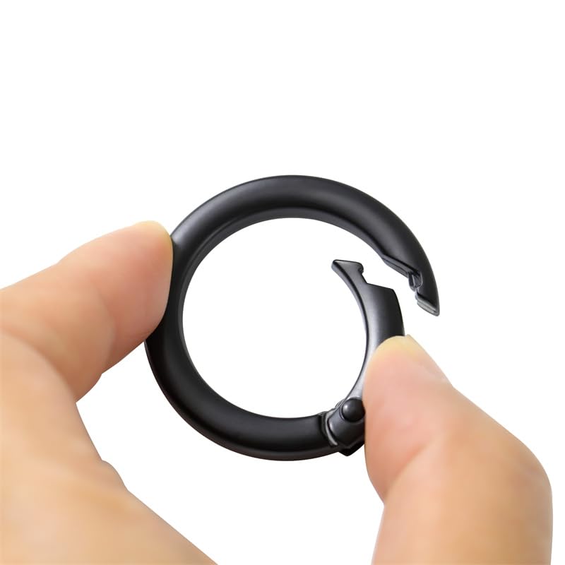 [TANJUN] Set of 4 round carabiner key ring key ring ,lightweight storage Easy to fix Easy to remove one touch Stylish, perfect for backpacks, wallets,