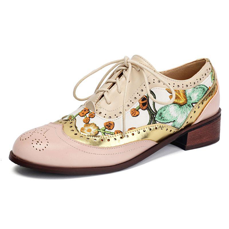 2025 New Design Women Pumps Round Toe Chunky Heels 35cm Lace Up Mixed Color Flower Plus Size 41 42 43 Fashion Shoes 35 4679₽