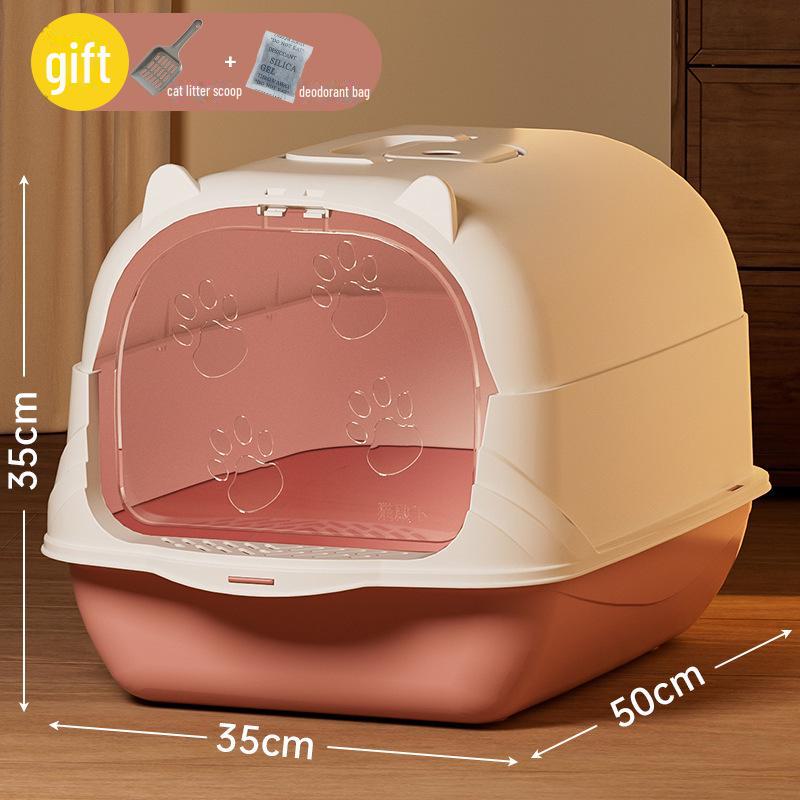 Fully Enclosed XL Odor-Proof Easy-Clean Cat Litter Box