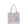 Cute cartoon transparent student tutoring bag texture large capacity waterproof zipper tote bag fashionable travel oblique span bag