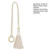 Wooden Ring Tassels Curtain Tieback, Adjustable Window Curtain Holders Ties Backs, No Drill Drape Curtain Holdbacks for Home Bedroom Decor