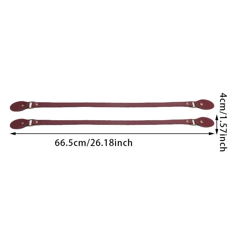 

2PCS DIY Bag Craft Accessories PU Faux Leather Multi Hole Lace Up Handle Handbag Strap Grip 2PCS вино красного