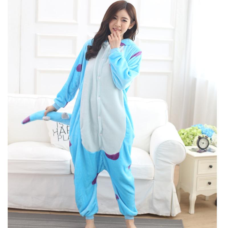 Couple's Autumn Winter Warm Flannel Homewear Cartoon Animal Onesie Unisex Cute Loungewear