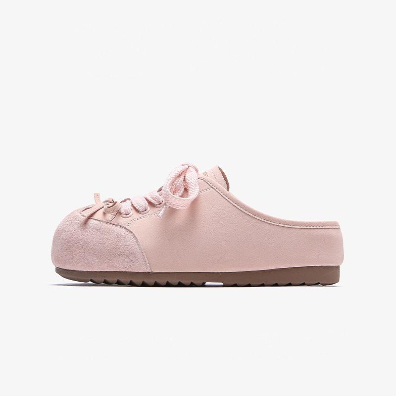 

Баотоу шлепанцы женские уличные 2025 лето новые толстая подошва увеличивающие рост мягкая кожа универсальные дышащие полушлепанцы бокен сандалии 40 розовый