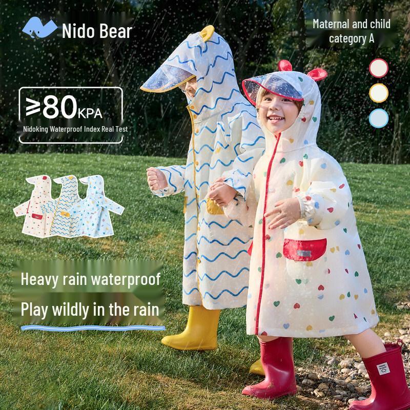 Niduoxiong Kids Waterproof Raincoat S