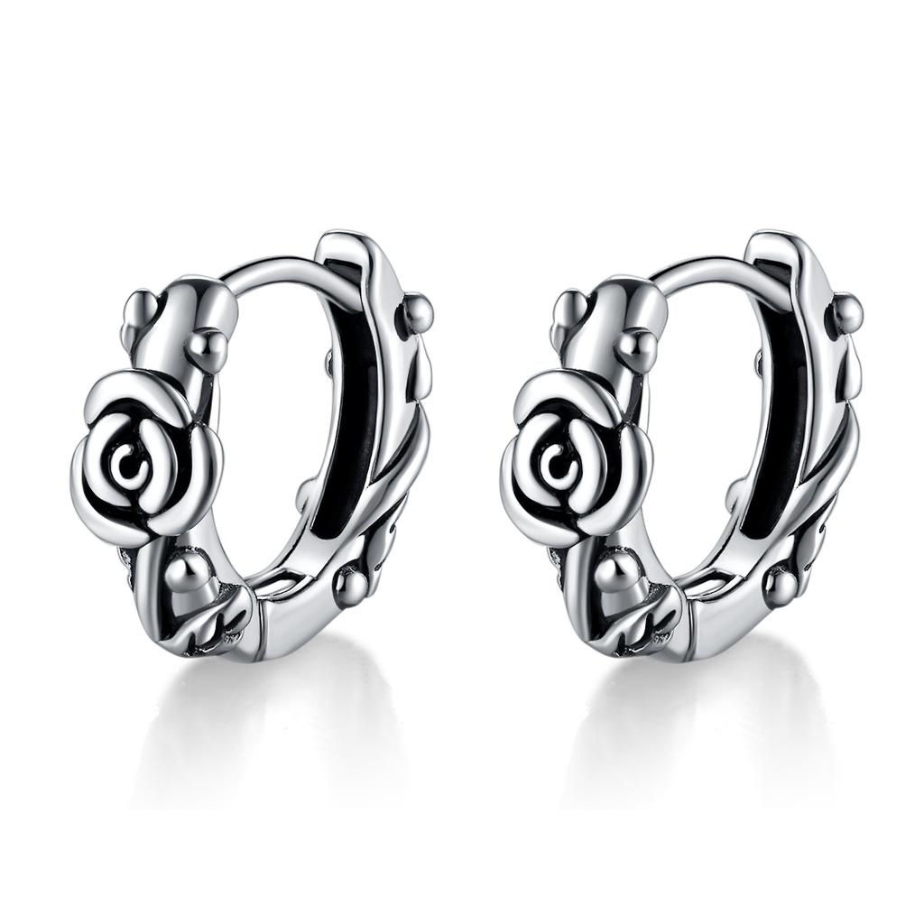 2 Stück/1 Paar Herrenohrringe Einzigartiges Design Kleine Creolen für Damen Edelstahl Vintage Farbe Punk Gothic Trend Schmuck