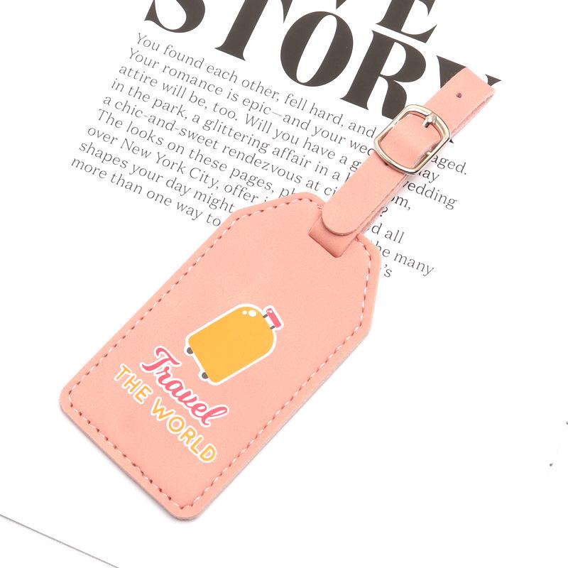 PU Leather Luggage Tag Holder for Suitcases and Backpacks