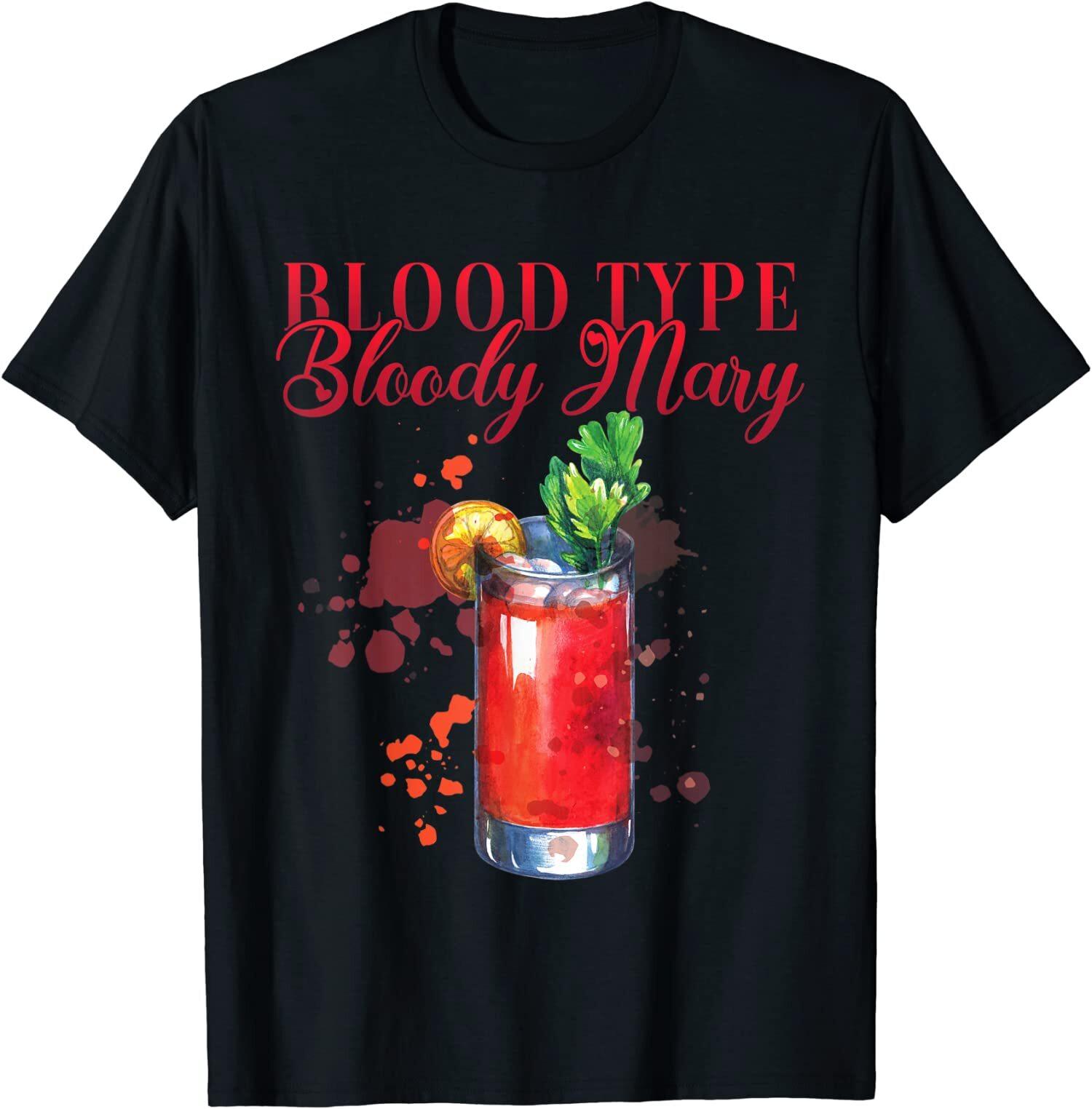 NEW LIMITED Hen Party Blood Type Bloody Mary Cocktail For Bartender T-Shirt XXXXL