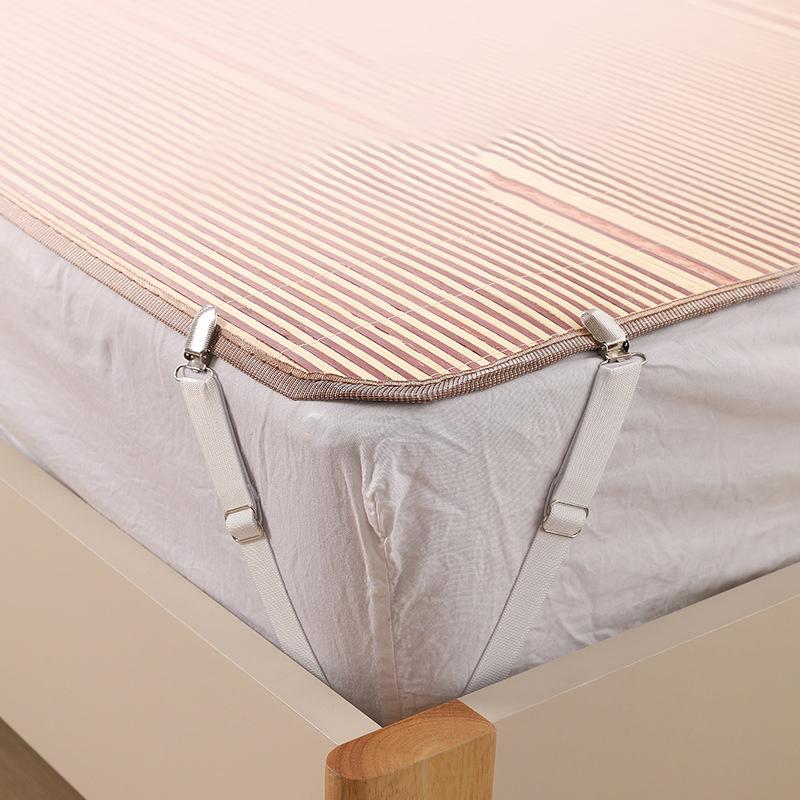 Adjustable Heavy Duty Sheet Fasteners Elastic Anti-Slip Bed Sheet Clips for Bedding Cushions Travel Dorm Home Use