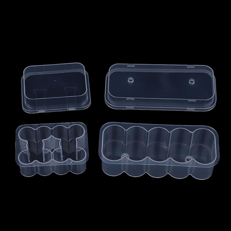 10Pcs 3Ml/5Ml 10-Slot Vial Storage Case Plastic Clear Microtube Storage Box Stackable Freezer Tube Box Diabetic Supplies