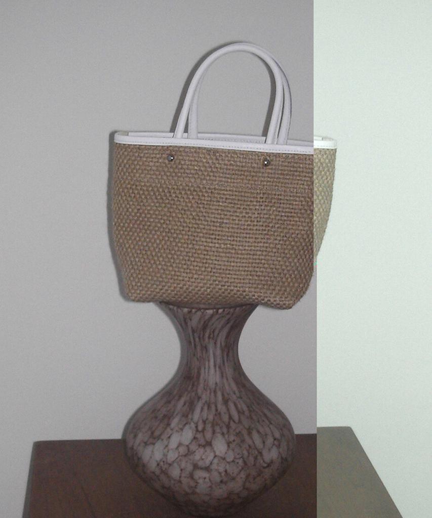Atmyfingertip Petit Rattan Tote White