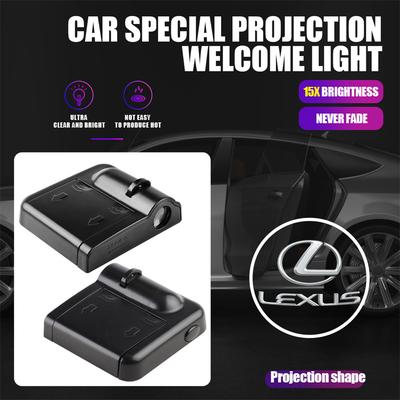 Car Door Laser Projector Lamp HD Welcome Light Accessories For NX IS 250 RX GS UX RX300 RX350 CT200H GX460 ES LX Fsport GX