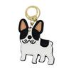 Bulldog Key Holder for Car Keys and Bags PU Leather Keychain Animal Lover Keyring Pendant Stylish Backpack Decoration
