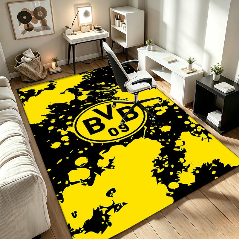 Borussia Dortmund A Carpet Non-slip Indoor Mat Suitable for Office Chair Living Room Computer Desk Decorative Home Office Carpet Polyester Fiber Mat 8