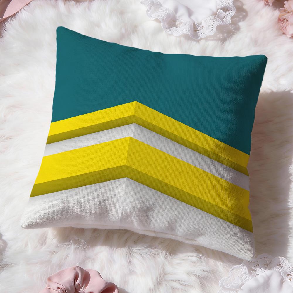 Pure Color Splicing Texture Cushion Cover Premium Comfort Reversible Pillow Cove Two in One Design for Any Room Car Interior
