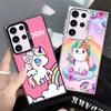Pink Unicorn Rainbow Shockproof Phone Case for Samsung Galaxy S26 Edge S25 Ultra S24 FE S23 Plus S21 Cover Anti Fall Fundas
