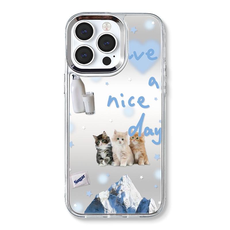 

Чехол для iPhone от Zhitai Apple: 16, 15 Pro, 14 Pro Max, 13, 12 — Зеркальный дизайн 3 в 1 iPhone 16