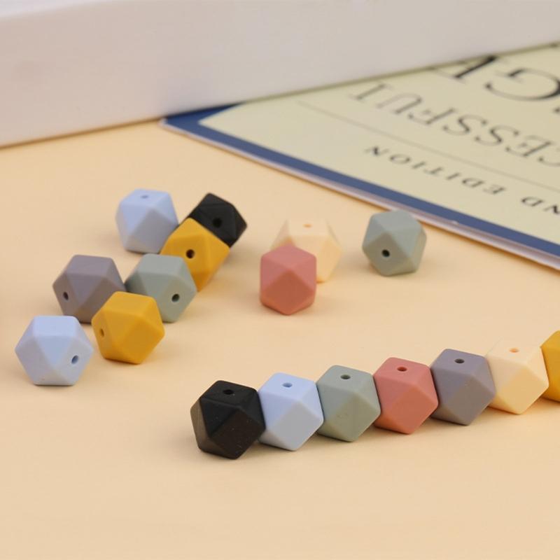 20Pcs Geometric Resin Beads 14mm Octagonal Spacer Beads Octagonal Beads Craft Bead for Bracelet Necklace Jewelry Making