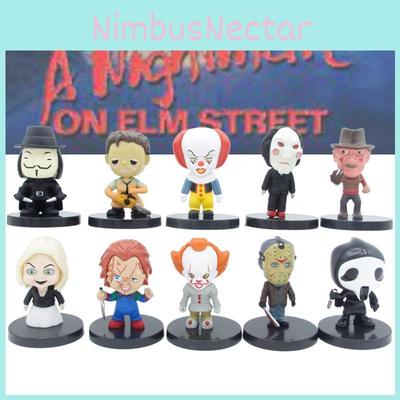 Exquisitely Detailed Horror Movie Character Figurine Set For Collectors And Fans Alike