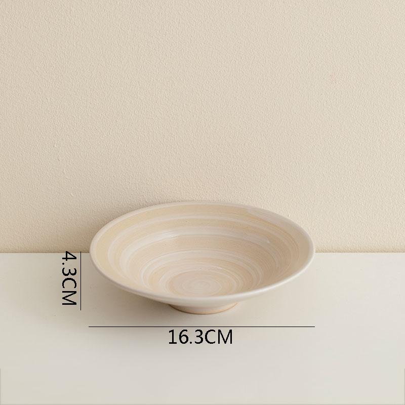 Grobes Keramikgeschirr im Vintage-Stil, kreative tiefe Schüssel, Obstschüssel, Salatschüssel, dicke Suppenschüsseln, Nudelschüsseln, rundes Spezialgeschirr