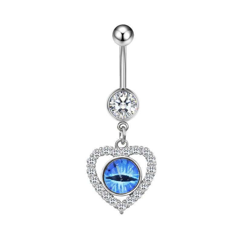 Heart-Shaped Animal Style Navel Ring - Trendy European & American Fashion Jewelry