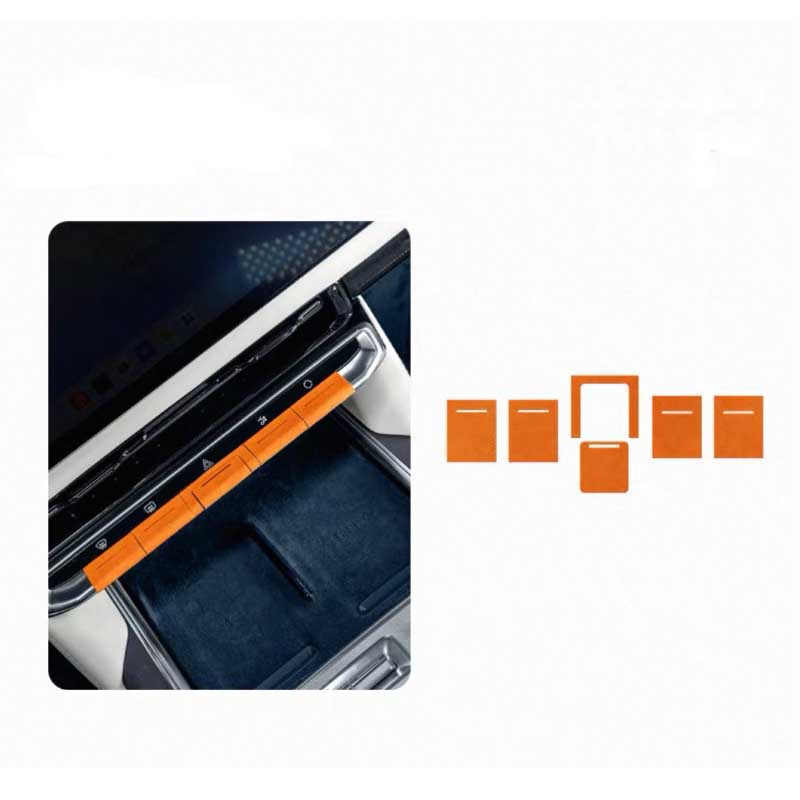 For Zeekr 9X 2025 2026 Suede Buttons Decorative Stickers Under Screen Interior Styling Modified Accessories