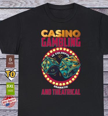 T-shirt Casino Las Vegas Jeu, Vintage Poker Old School Vêtement Tee