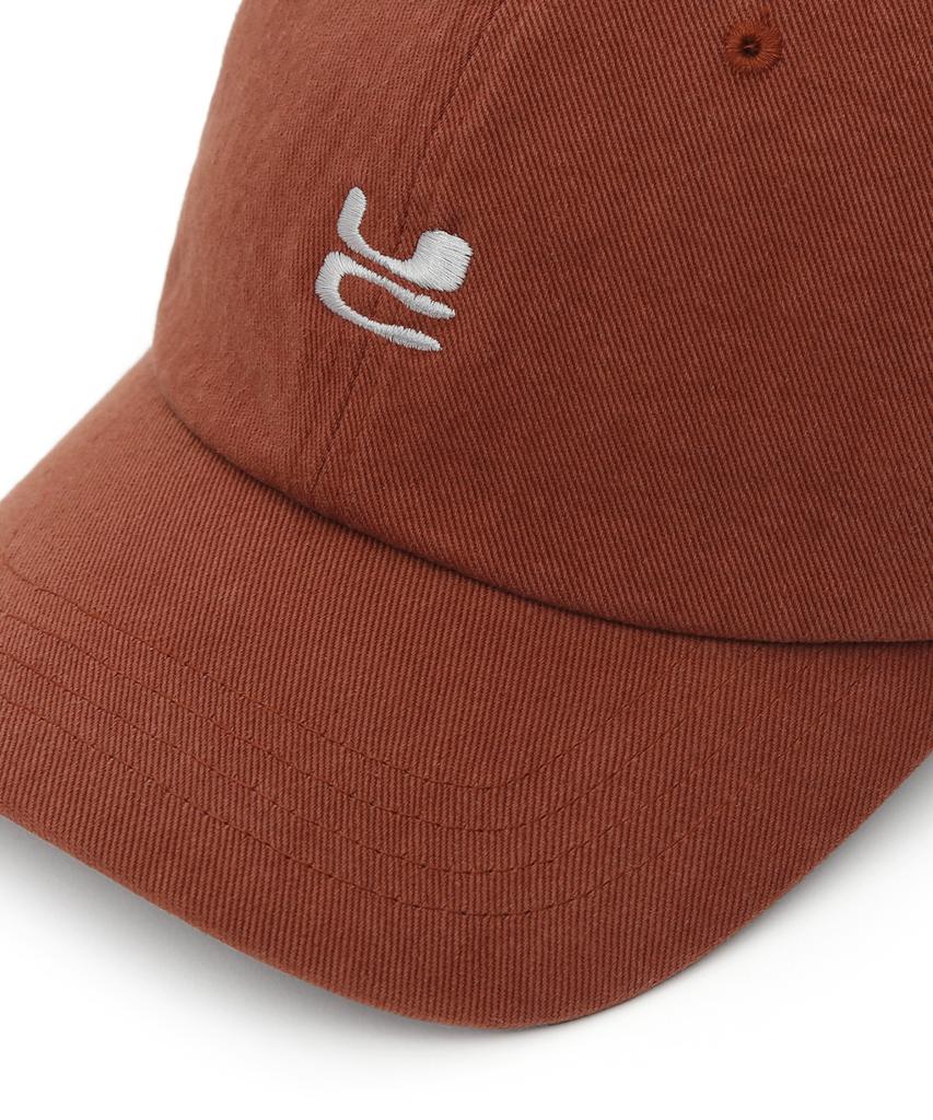 Eondeokeonteulol Four Seasons Cotton Logo Embroidered Basic Soft Top Unisex Ball Cap Uc / Washed B B / Brick