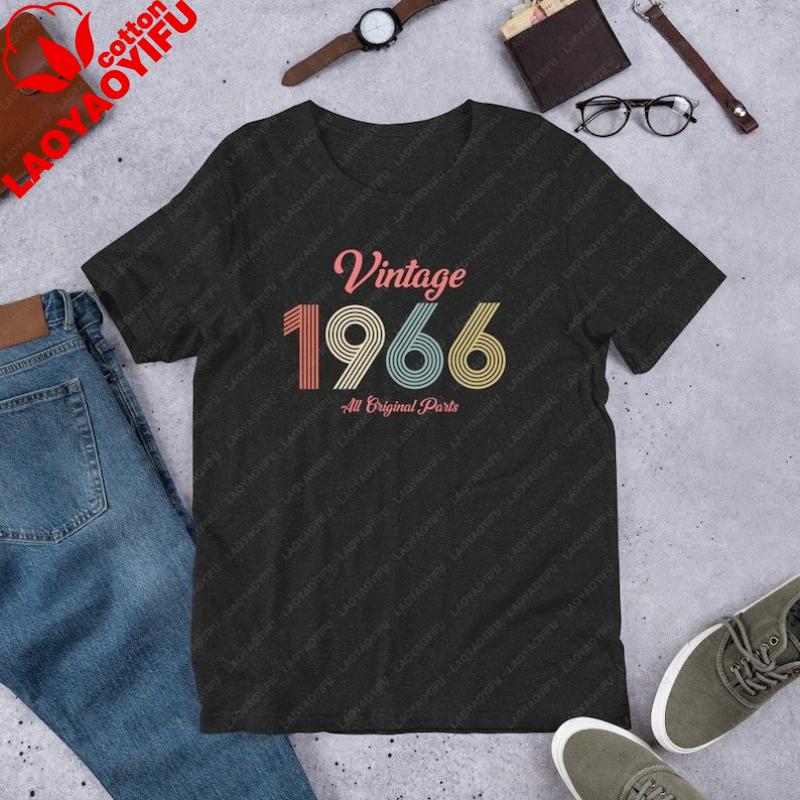 1966 Birthday Gift Party 60 Years Old Tshirt Limited Edition Legend Vintage Classic Fashion Streetwear Crewneck Shortsleev