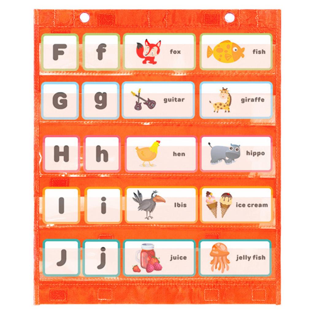 Educational Wall Organiser With Clear Pockets Boosts Interactive Learning & Engagement. Home School Learning Station