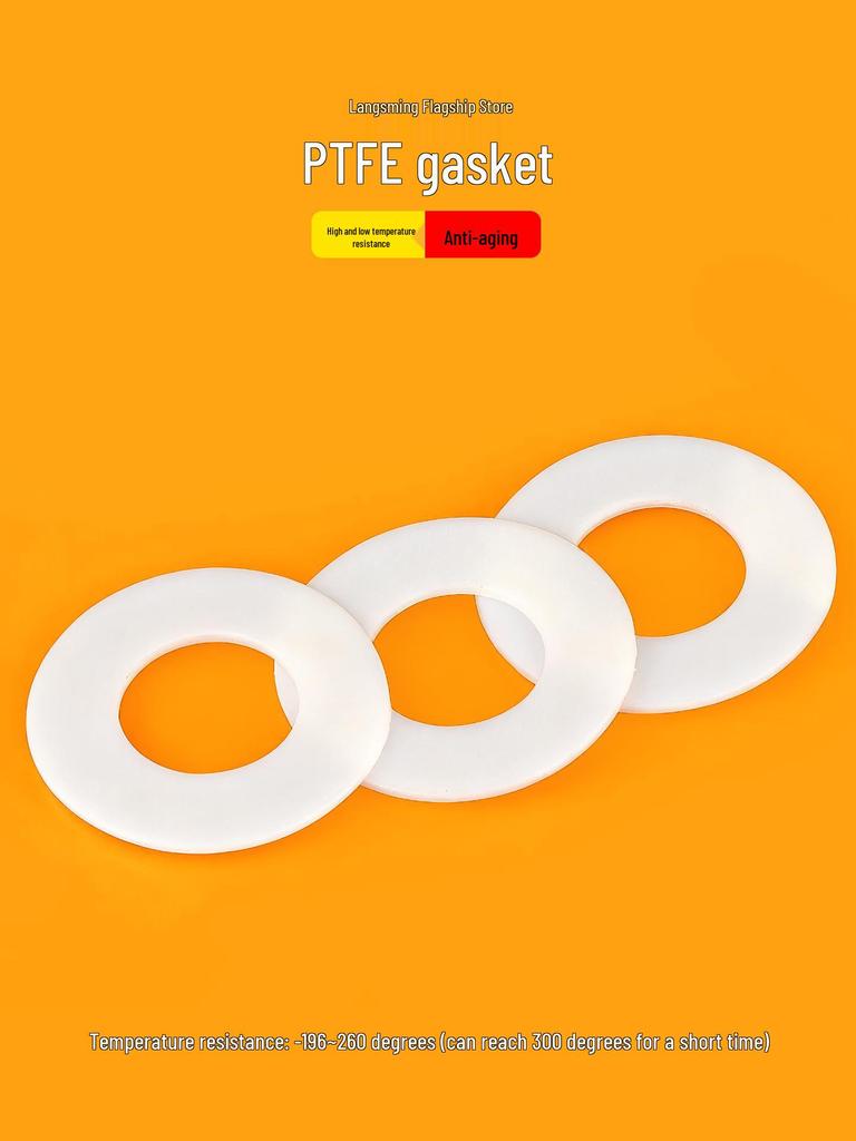 High-Temperature Resistant PTFE Flat Washer: Corrosion-Resistant Sealing Gasket
