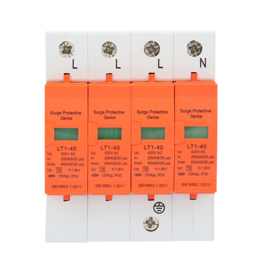 420V AC Protective Device 40kA Low Voltage Arrester House Protector  Low Voltage Systems