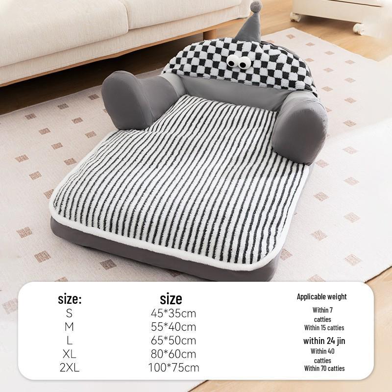Cozy All-Season Dog & Cat Bed: Warm, Removable, Washable Cushion