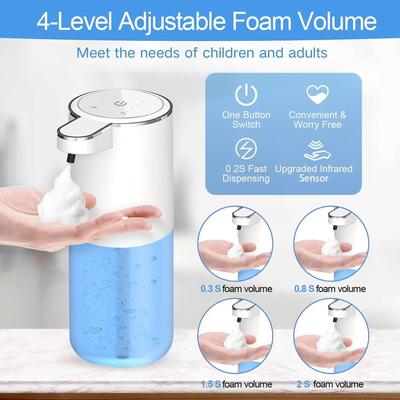 P11S Temassız Sabunluk 400ml USB Şarj Edilebilir Otomatik Köpük Sabunluk Duvara Monte Banyo Mutfak İçin